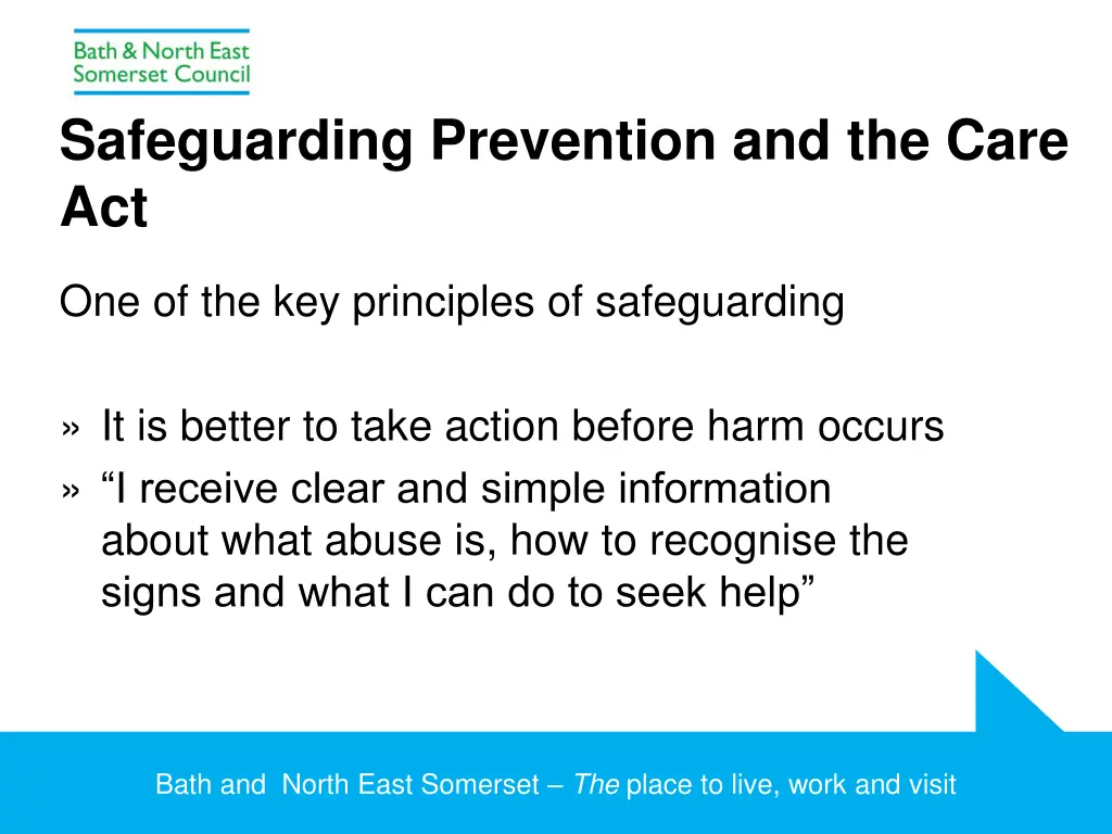 safeguarding prevention and the care act