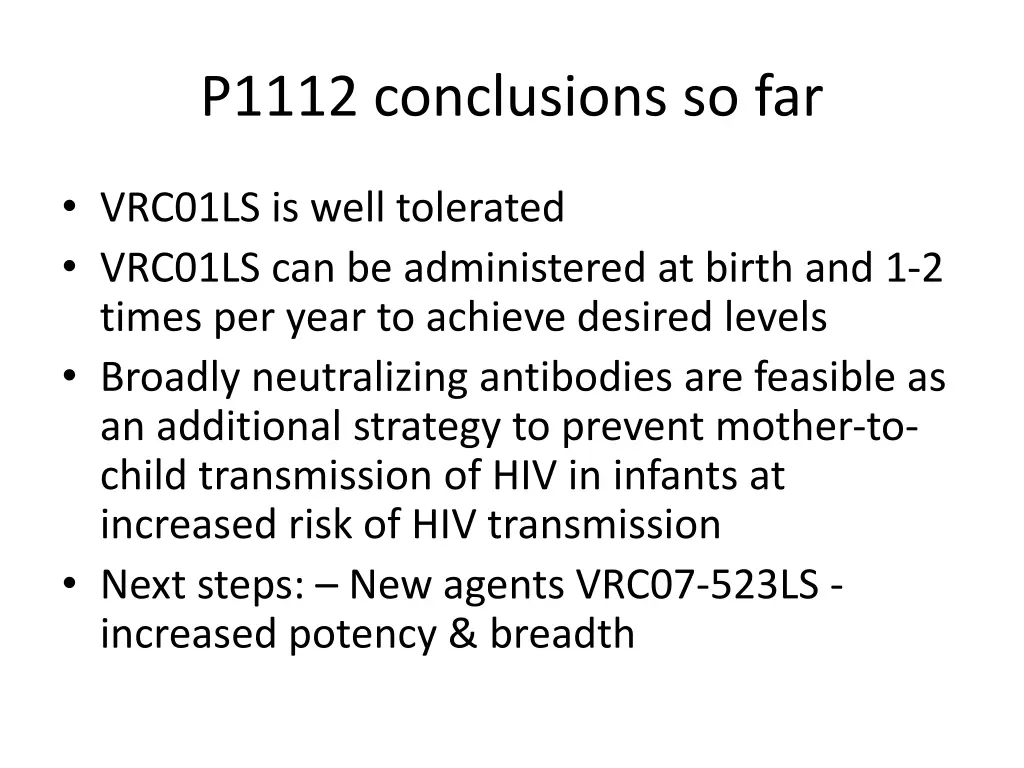 p1112 conclusions so far