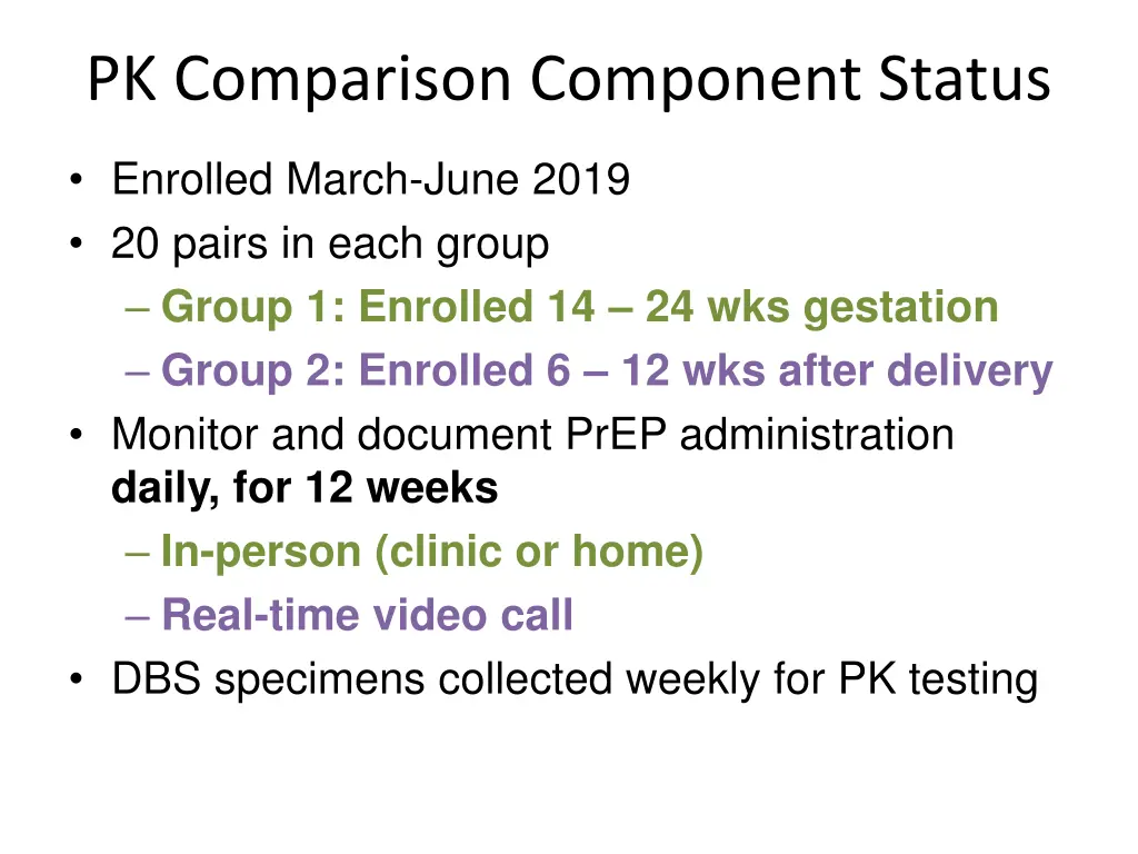 pk comparison component status