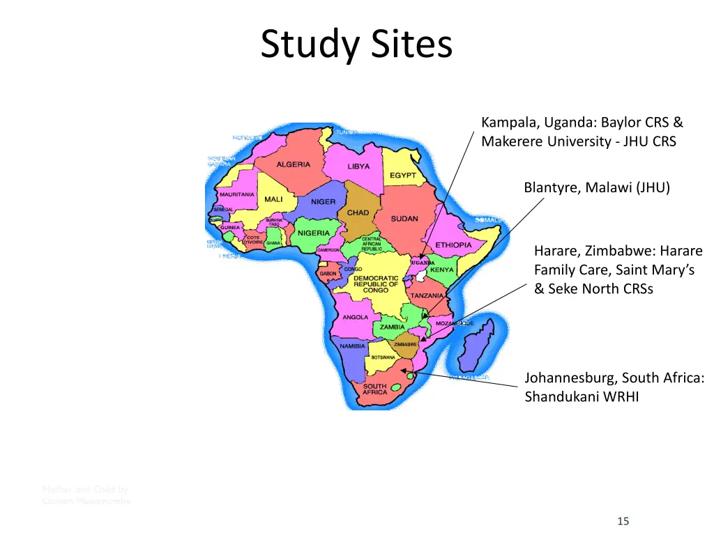 study sites