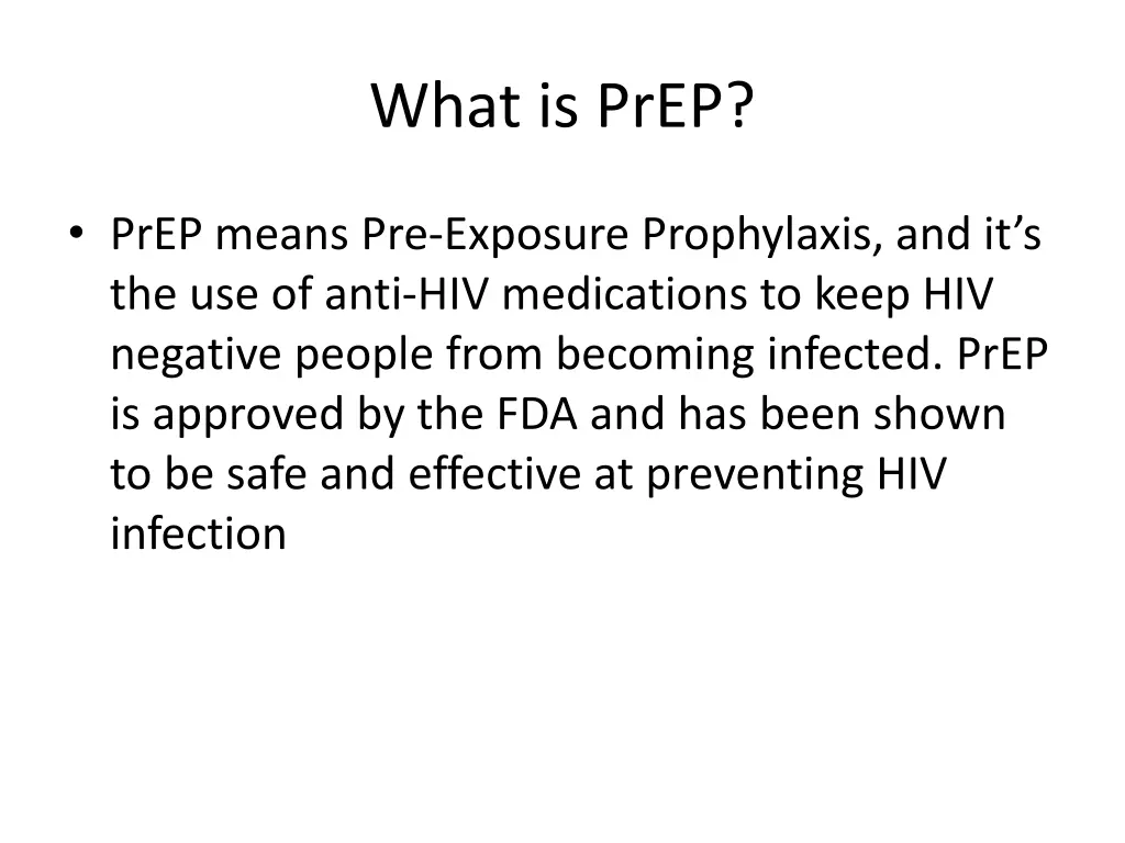 what is prep