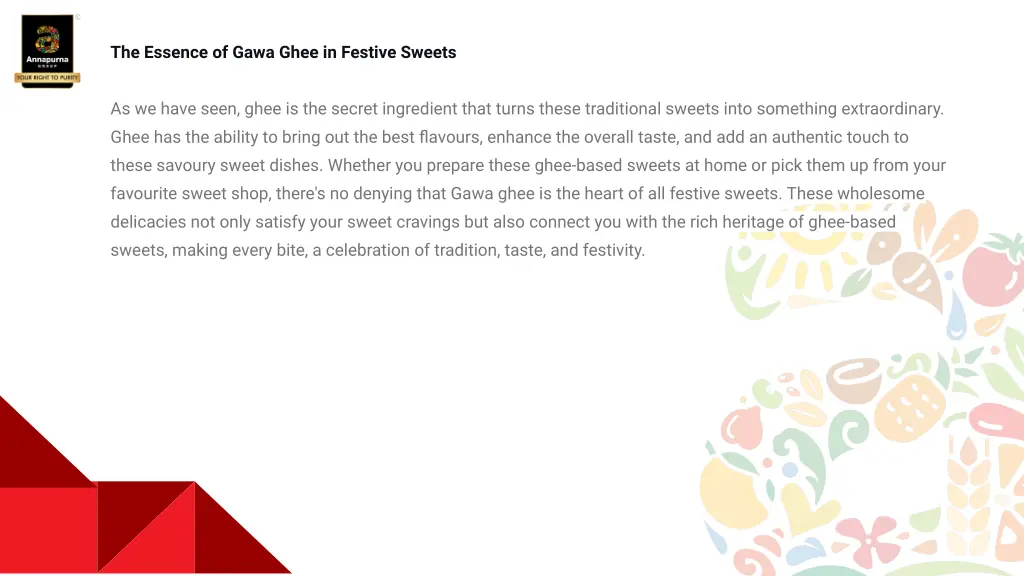 the essence of gawa ghee in festive sweets