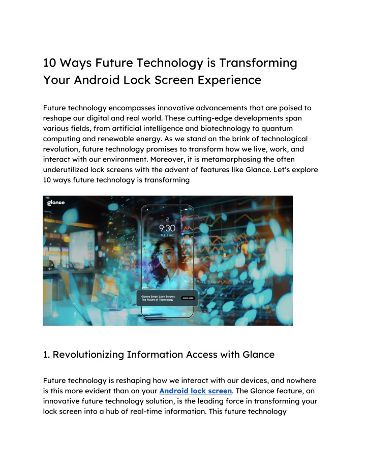 10 ways future technology is transforming your