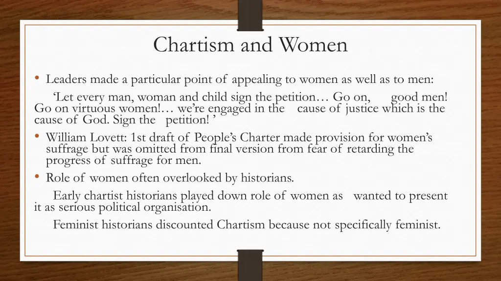 chartism and women