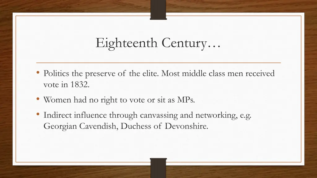 eighteenth century