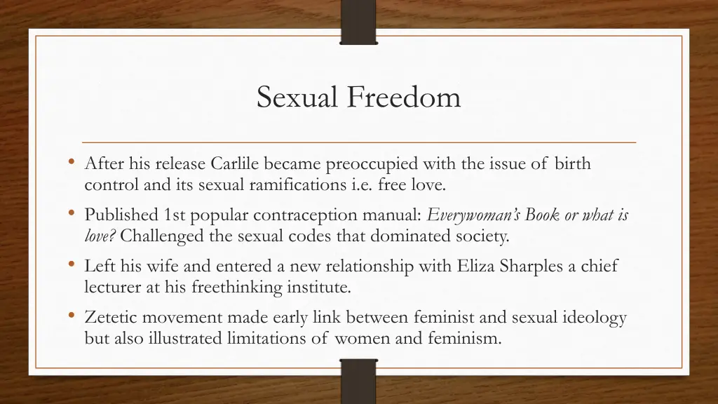 sexual freedom