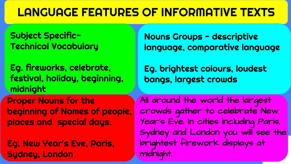 language features of informative texts