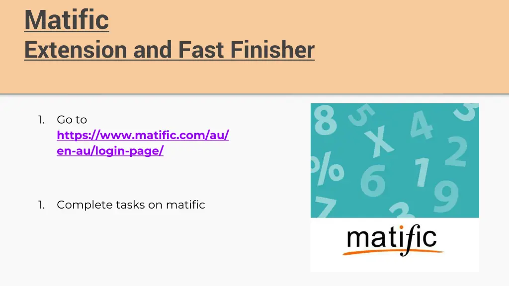 matific extension and fast finisher