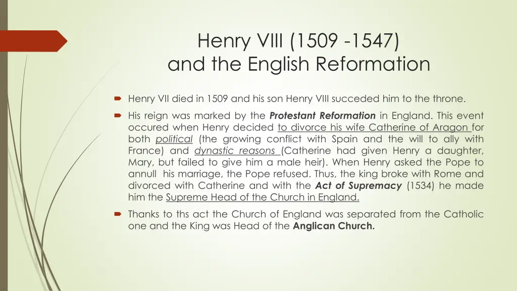 henry viii 1509 1547 and the english reformation