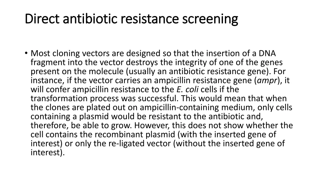 direct antibiotic resistance screening direct