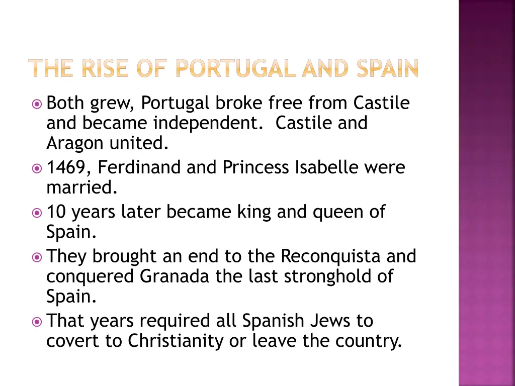 the rise of portugal and spain