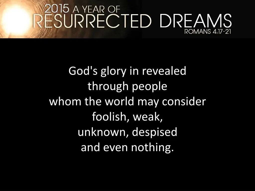 god s glory in revealed through people whom