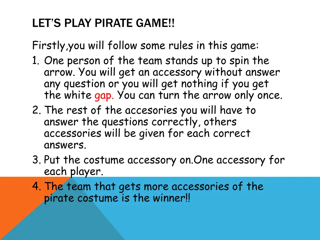 let s play pirate game