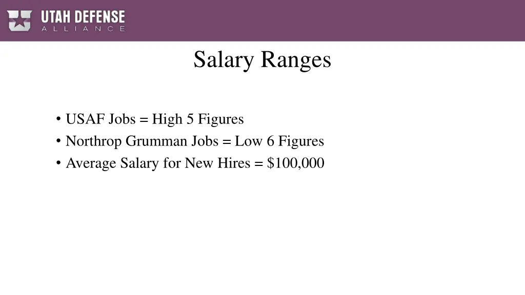 salary ranges