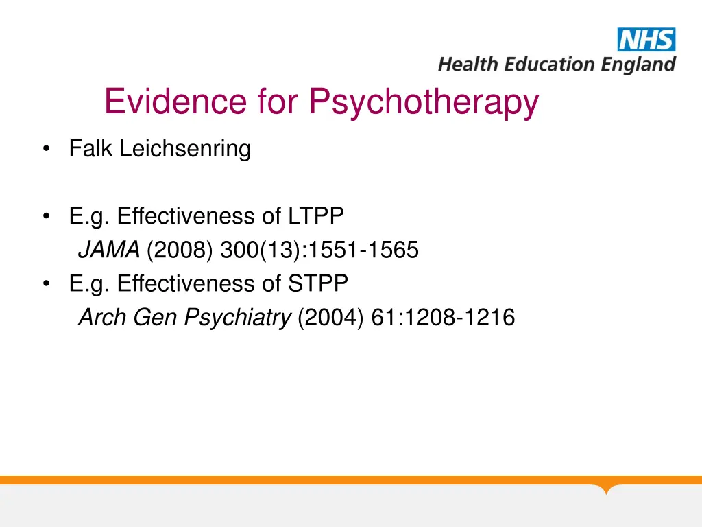 evidence for psychotherapy