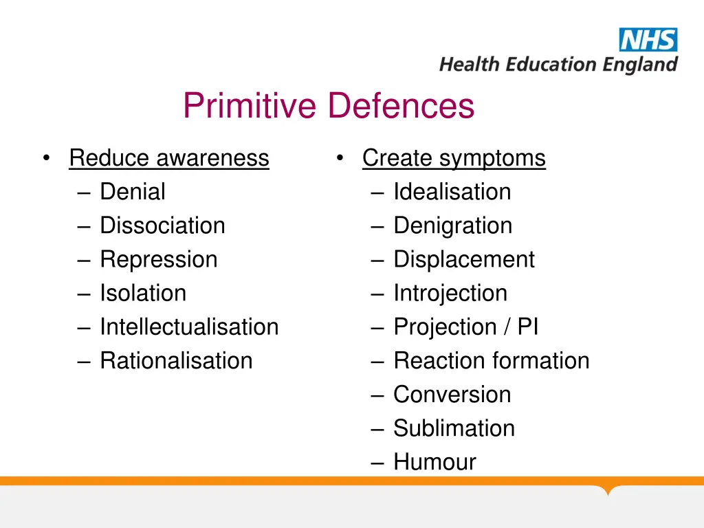 primitive defences