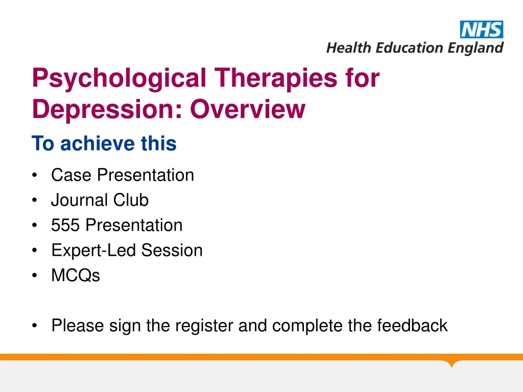 psychological therapies for depression overview 1