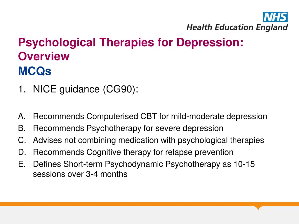 psychological therapies for depression overview 3