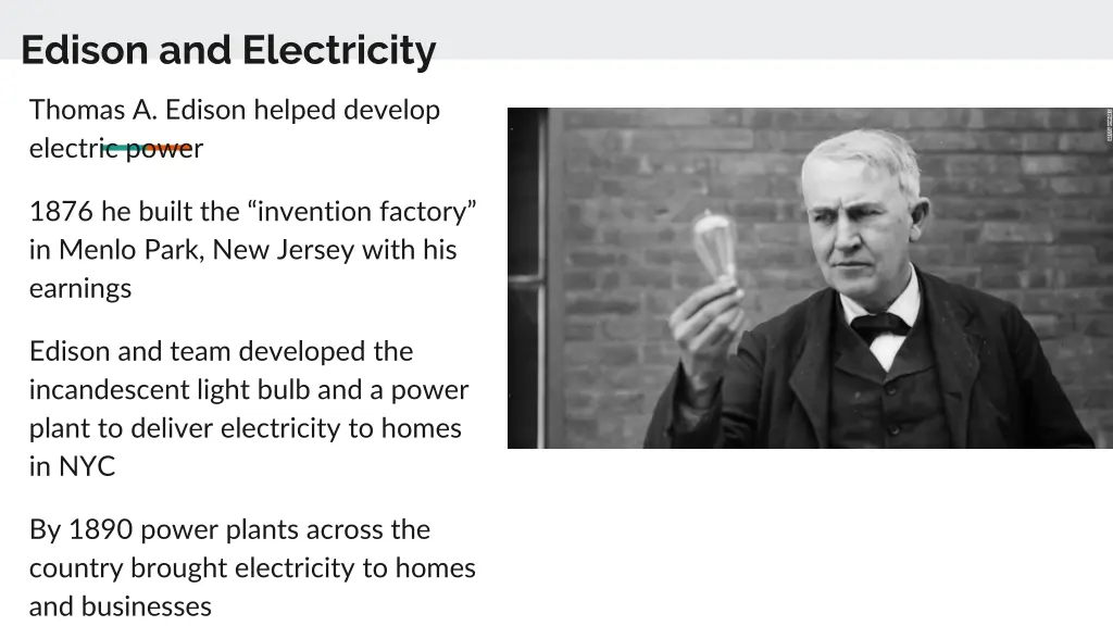 edison and electricity