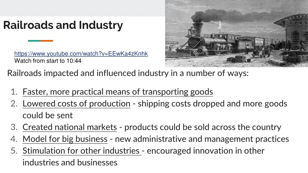 railroads and industry