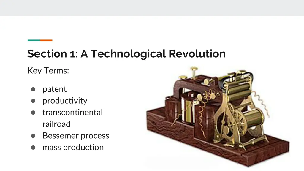 section 1 a technological revolution