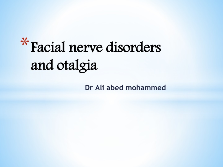 facial nerve disorders and