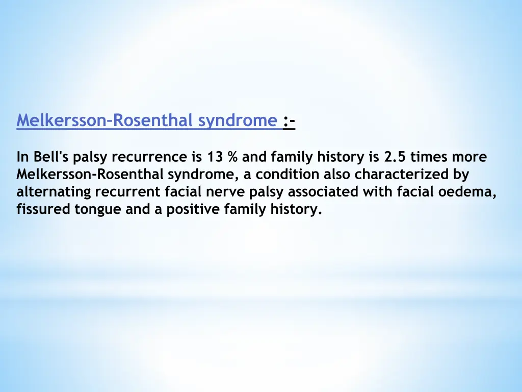 melkersson rosenthal syndrome