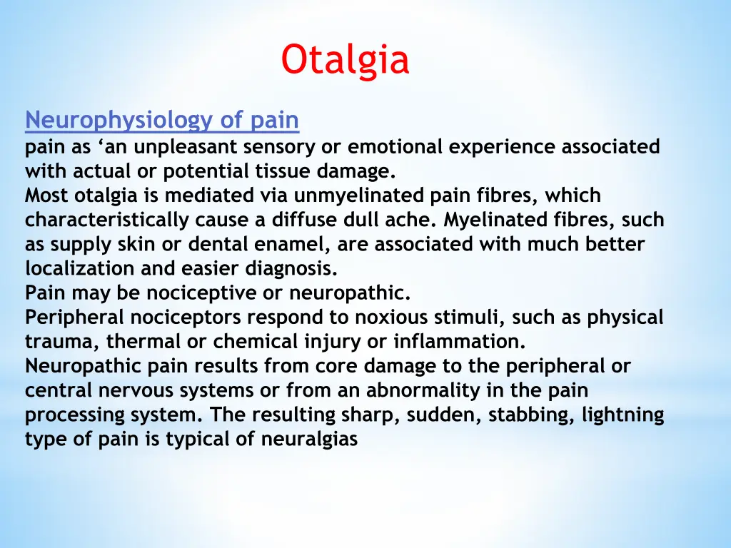 otalgia