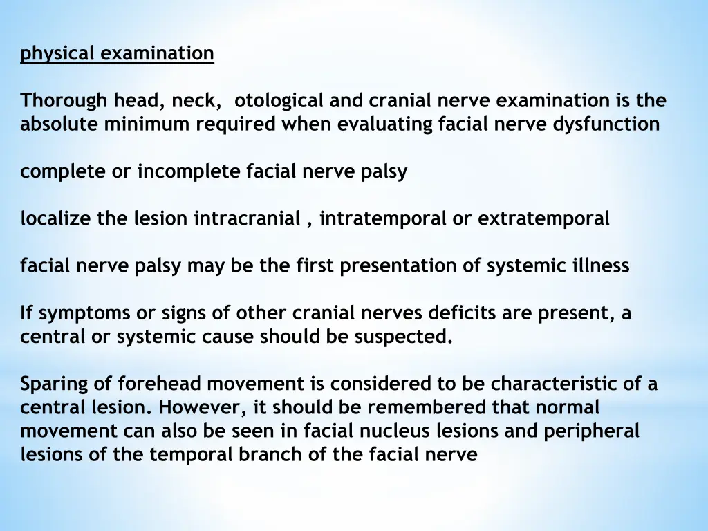 physical examination