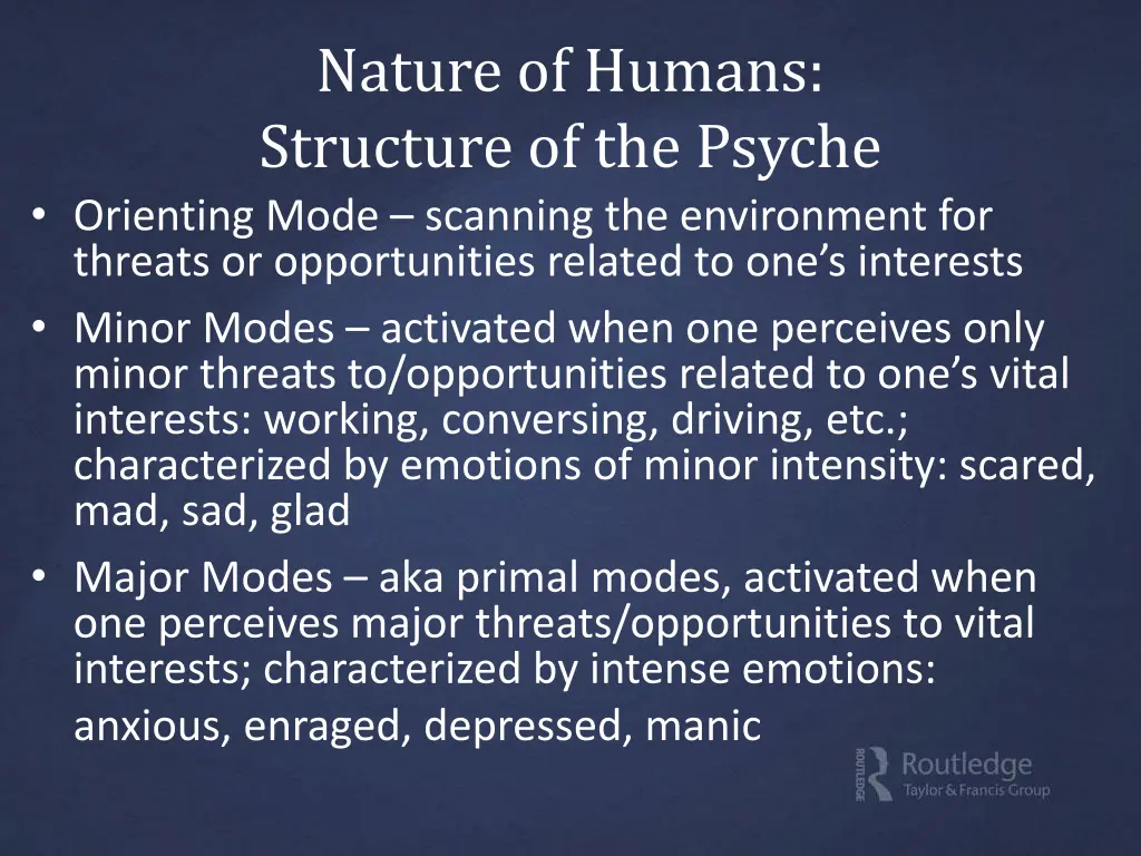 nature of humans structure of the psyche 1