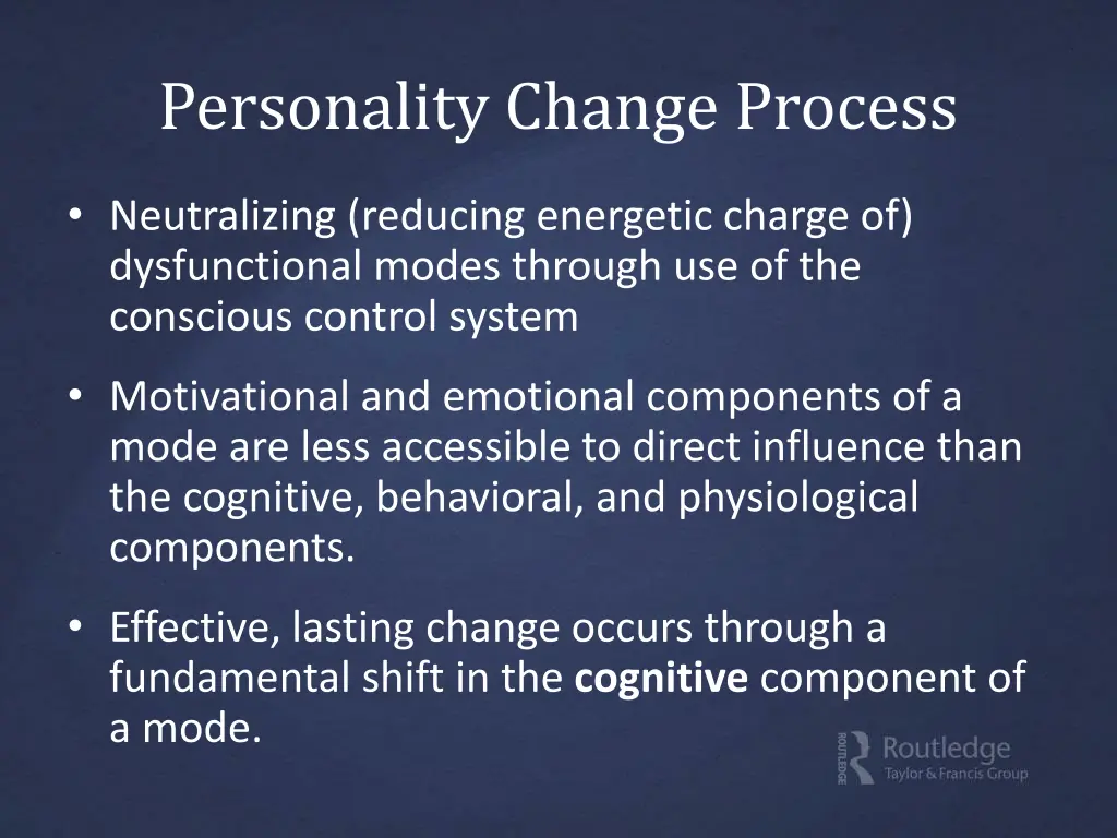 personality change process