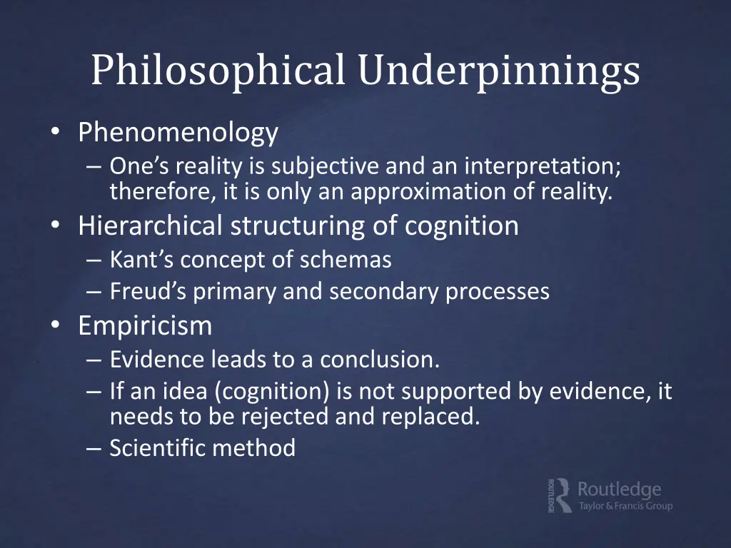 philosophical underpinnings