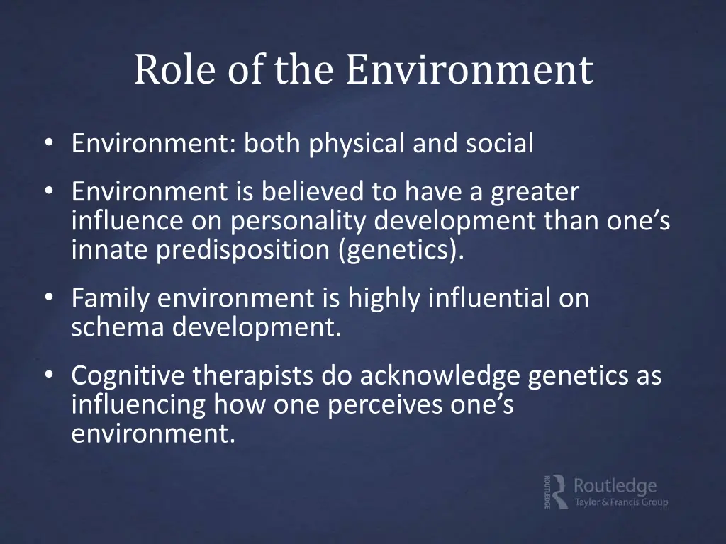 role of the environment