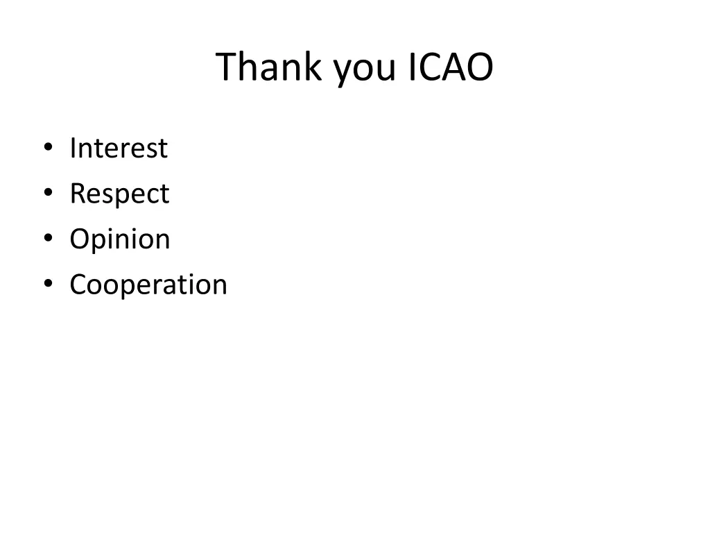 thank you icao