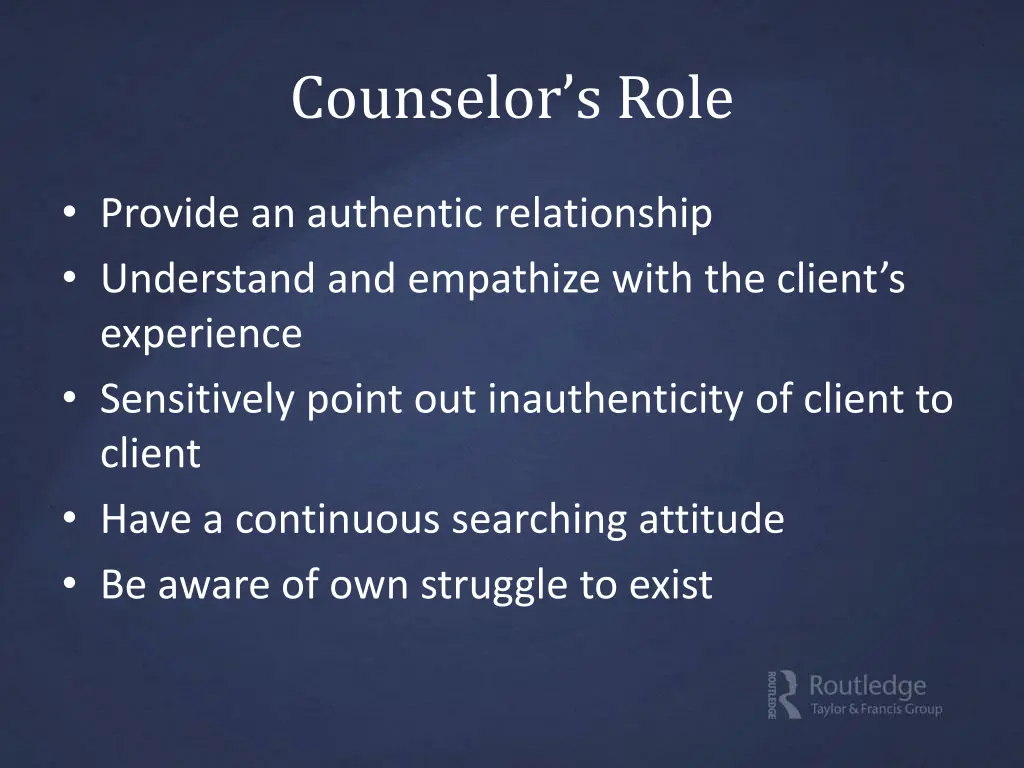 counselor s role