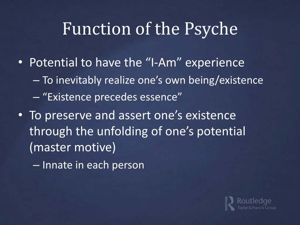 function of the psyche