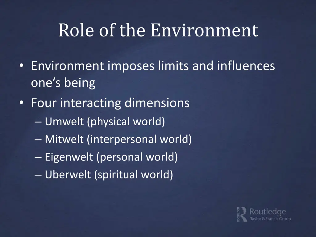 role of the environment