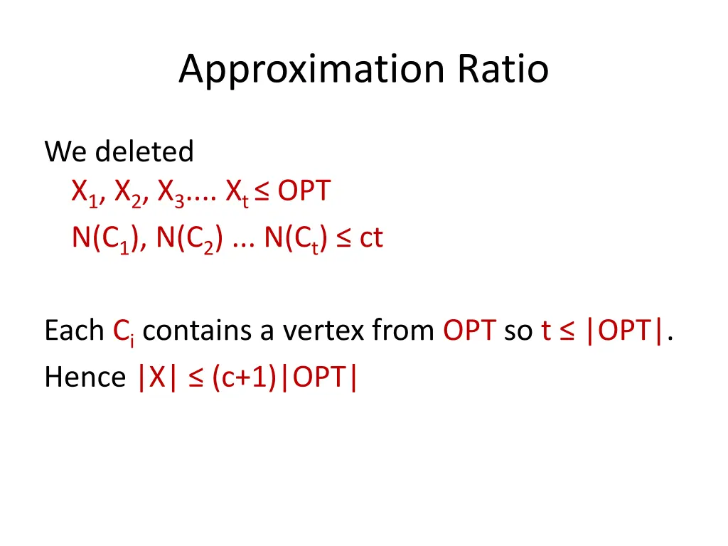 approximation ratio