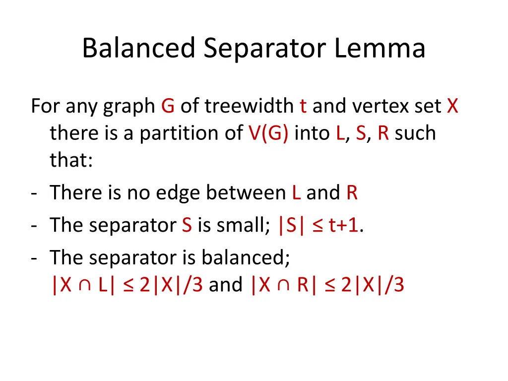 balanced separator lemma