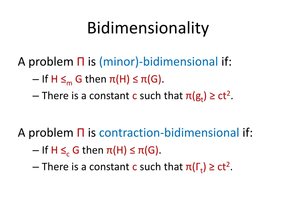 bidimensionality