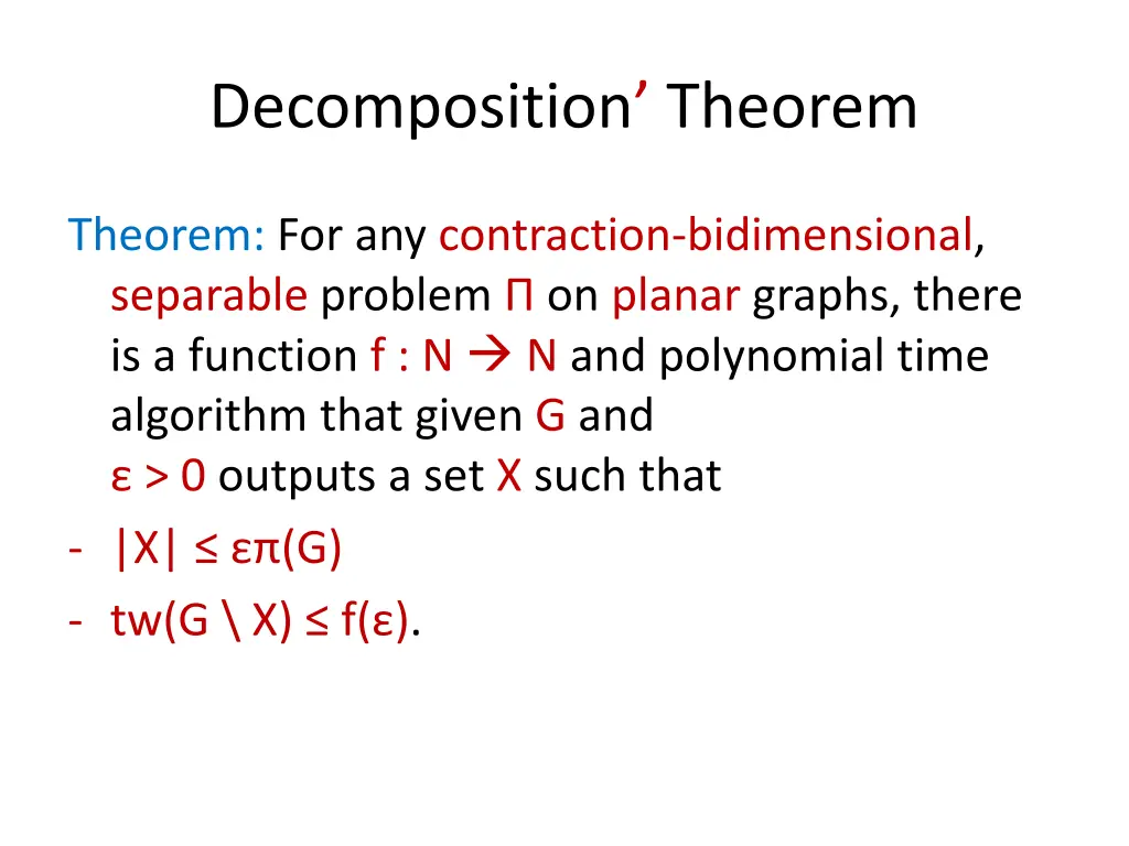 decomposition theorem 1