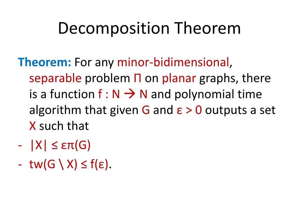 decomposition theorem