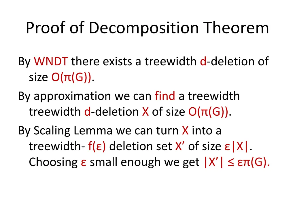 proof of decomposition theorem