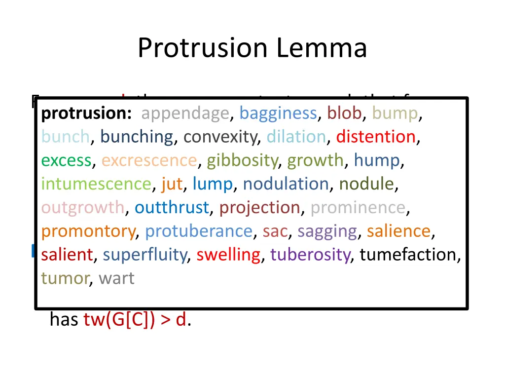 protrusion lemma