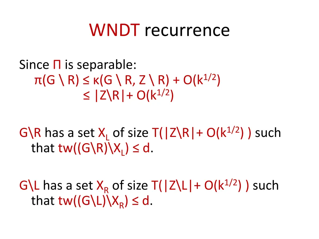 wndt recurrence 1