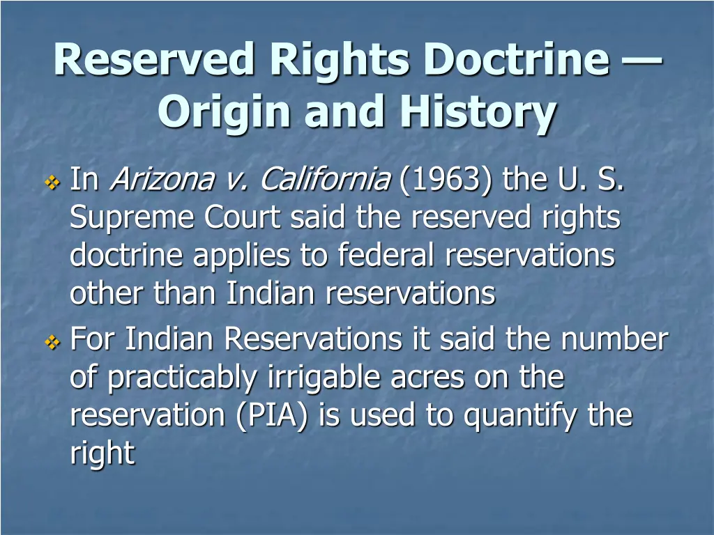 reserved rights doctrine origin and history 3