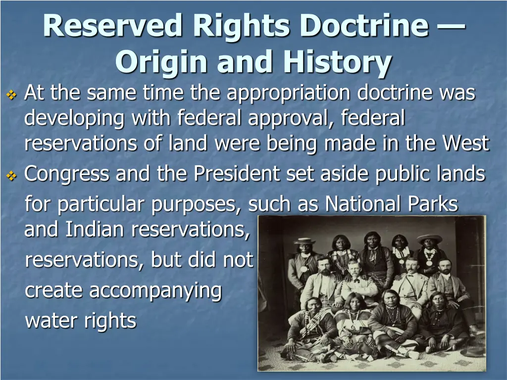 reserved rights doctrine origin and history