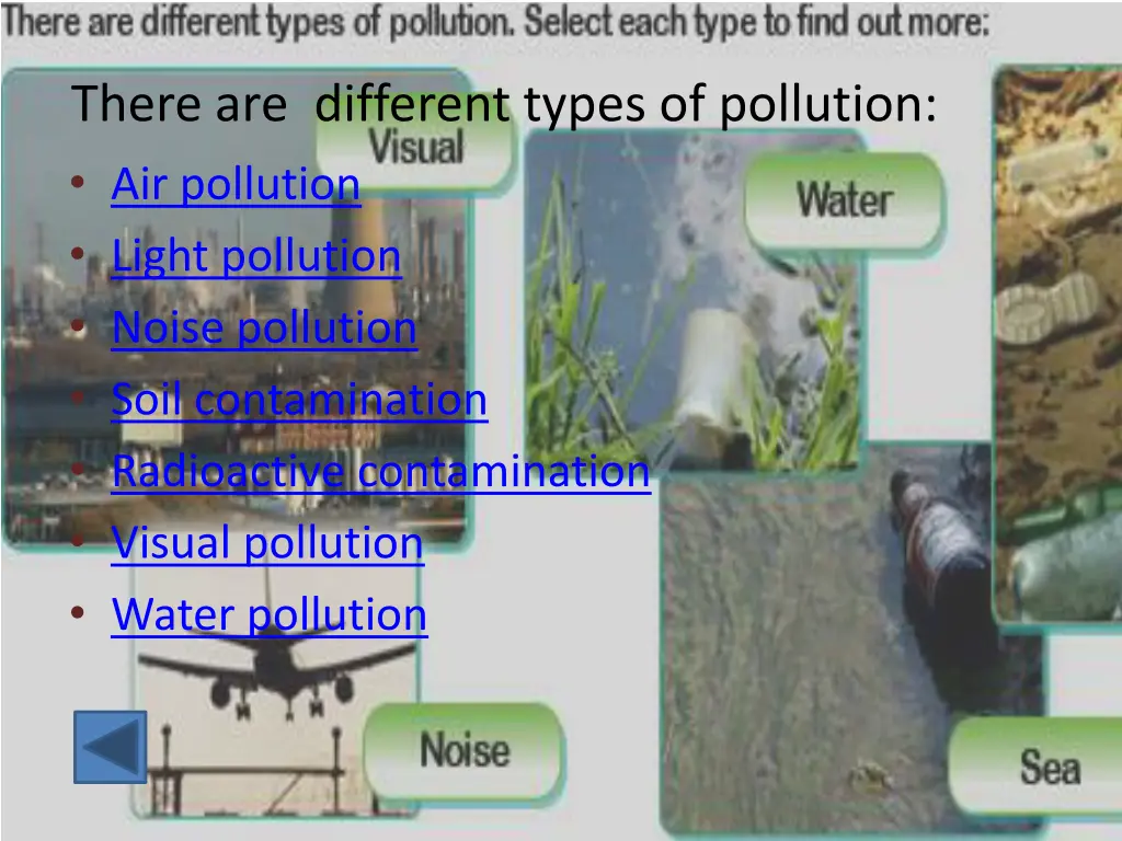 there are different types of pollution