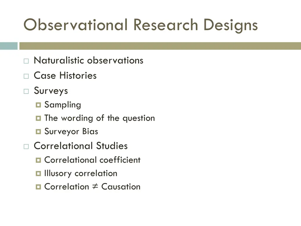 observational research designs