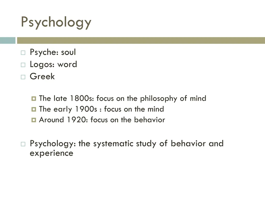 psychology